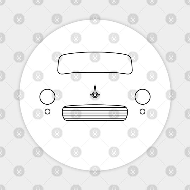 Morris Minor classic car outline (black) Magnet by soitwouldseem